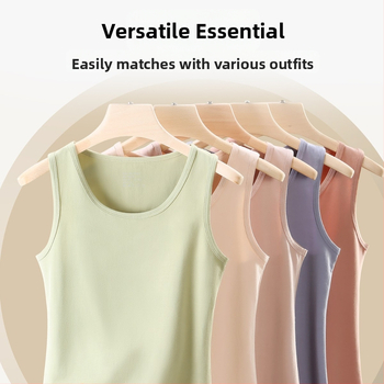 Moteriška medvilninė termovestė — apvali kaklo linija, pagrindinis sluoksnis arba tinkama nešiojimui laukei, 95–100% medvilnė, 201–250 g/m², vienos spalvos