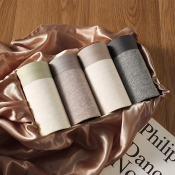 Boxer bărbătești din bumbac, talie medie, respirabil și antibacterian, 95–100% bumbac