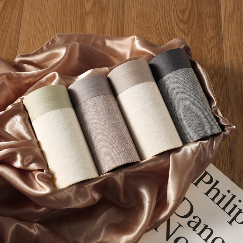 Boxer bărbătești din bumbac, talie medie, respirabil și antibacterian, 95–100% bumbac