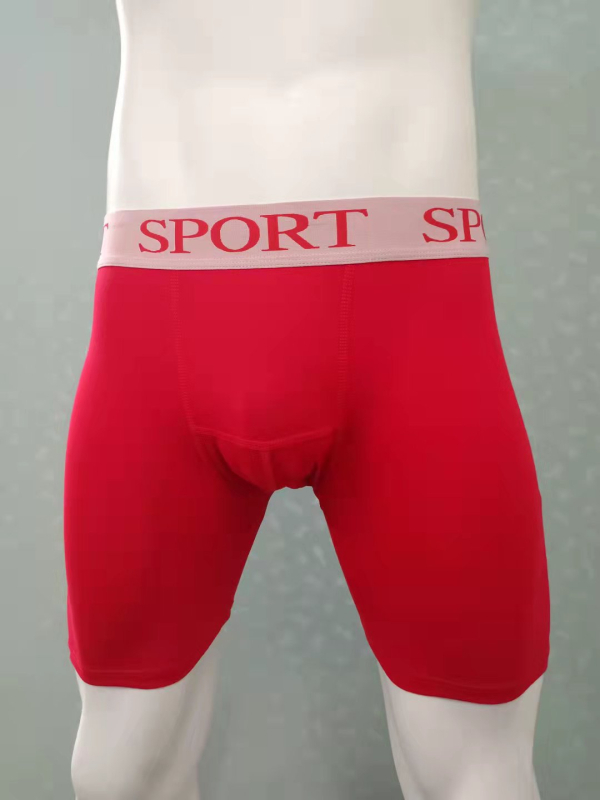 Meeste puuvillased bokserid, hingavad, keskmise talje, kootud materjal