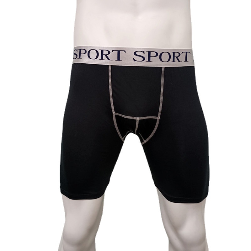 Meeste puuvillased bokserid, hingavad, keskmise talje, kootud materjal