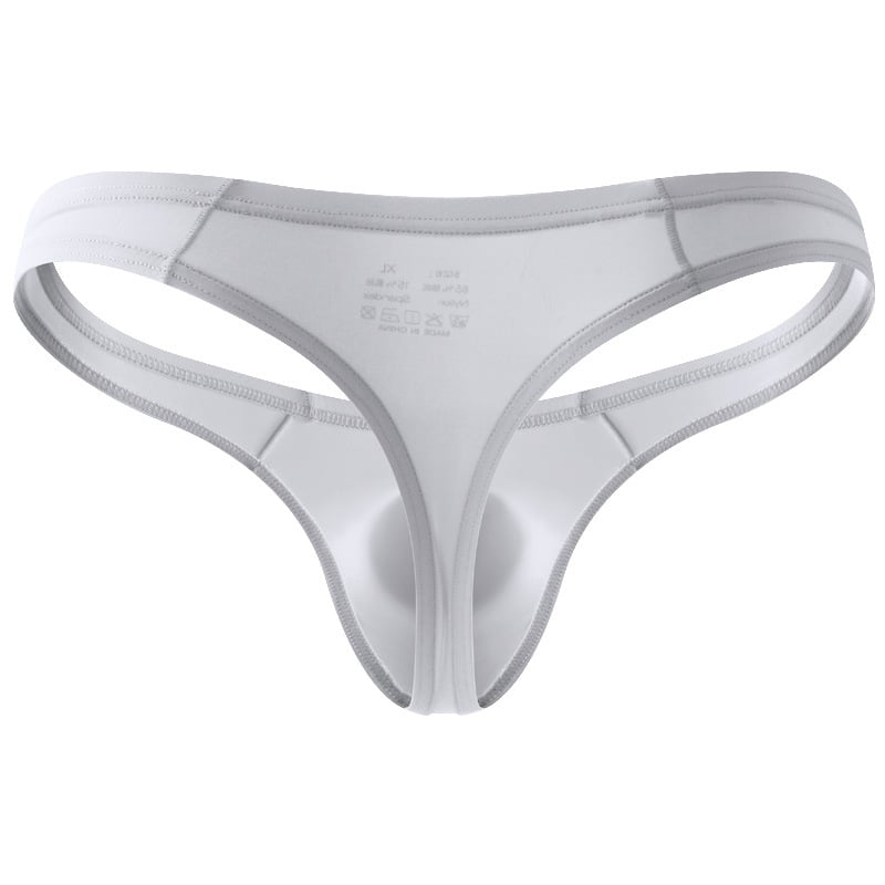 Chiloți tanga pentru bărbați cu buzunar mare, talie joasă, amestec Ice Silk/Nylon 80–90%, respirabil și ușor