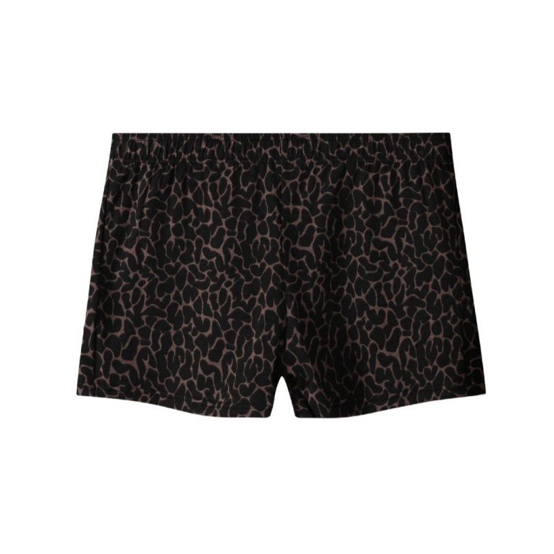 Muške pamučne šorceve s leopard uzorkom za kućnu upotrebu, tri četvrtine dužine, prozračne, za ljeto