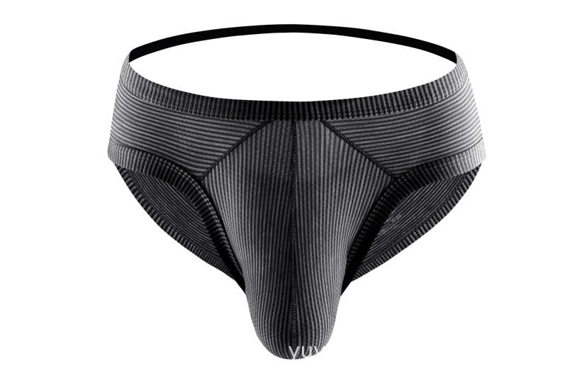 Boxeri de bărbați, din amestec de fibre chimice, tricotat, talie joasă, model în dungi