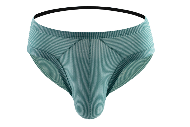 Boxeri de bărbați, din amestec de fibre chimice, tricotat, talie joasă, model în dungi