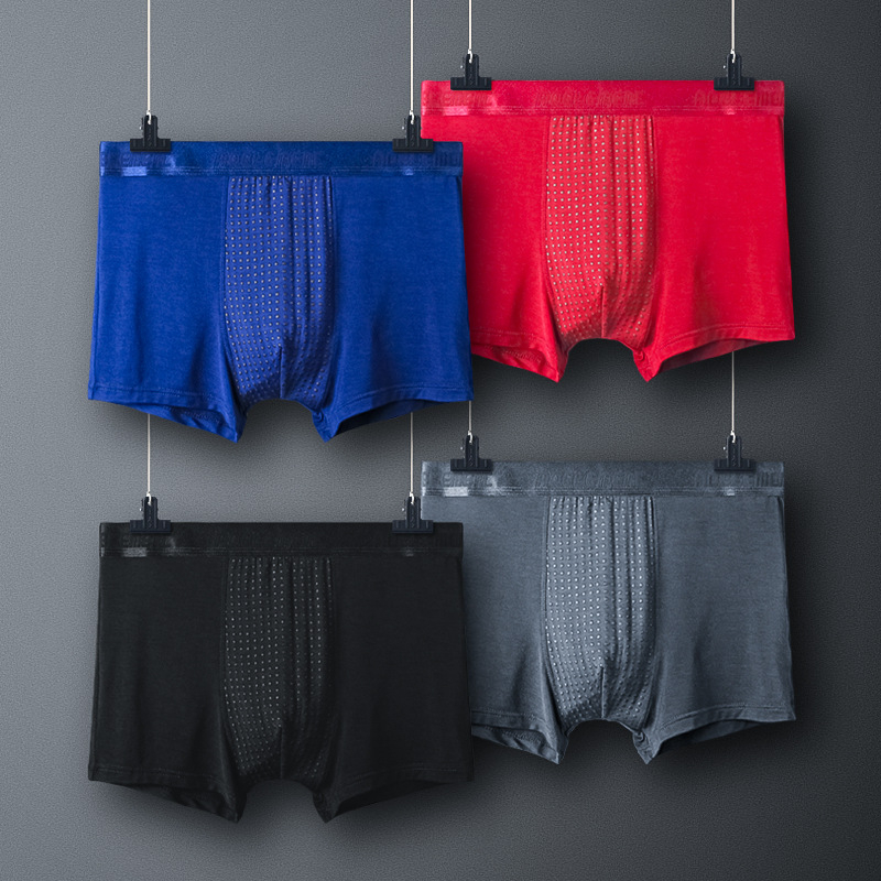Muške prozračne bezšivne boxerice od regenerirane celulozne vlakna, srednji struk, podstava prepona Spandex 95–100%