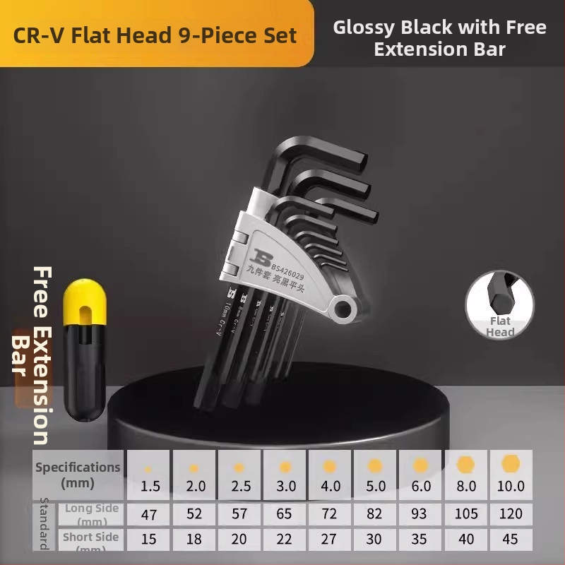 Persia sada imbusových kľúčov, CRV zliatina ocele, šesťuholníková hlava