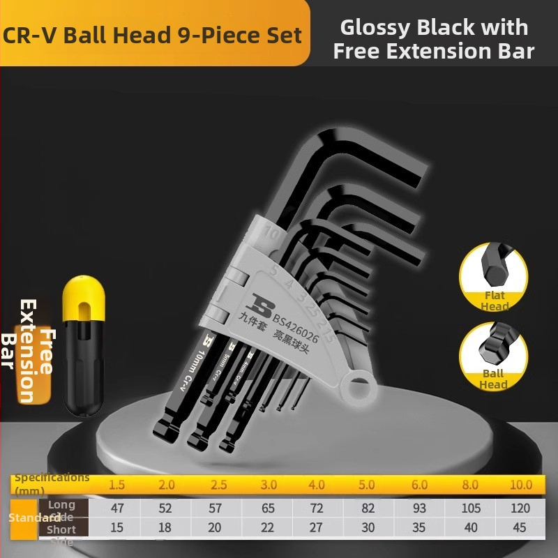 Persia sada imbusových kľúčov, CRV zliatina ocele, šesťuholníková hlava