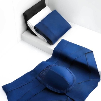 Boxeri bărbați din fibră de celuloză regenerată, respirabili, tricotate, talie joasă, fără cusături