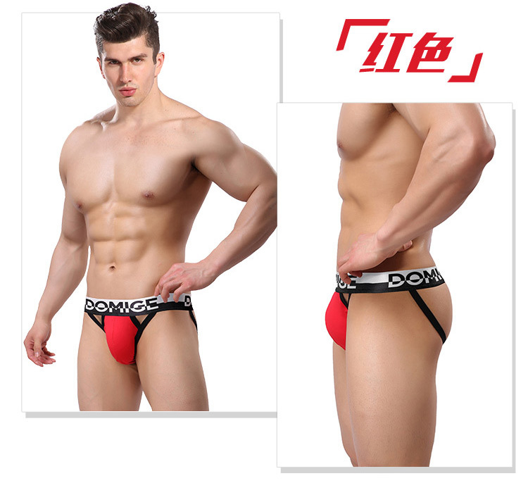 Ανδρικό thong εσώρουχο, αναπνεύσιμο ελαστικό βαμβάκι, μεσαία μέση, επένδυση καβάλου 95% βαμβάκι