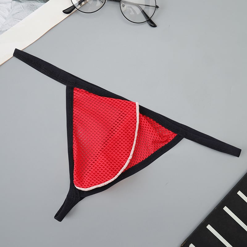 Ανδρικό νάιλον mesh thong – αναπνέει, χαμηλή μέση, 50D πλέξη, για όλες τις εποχές