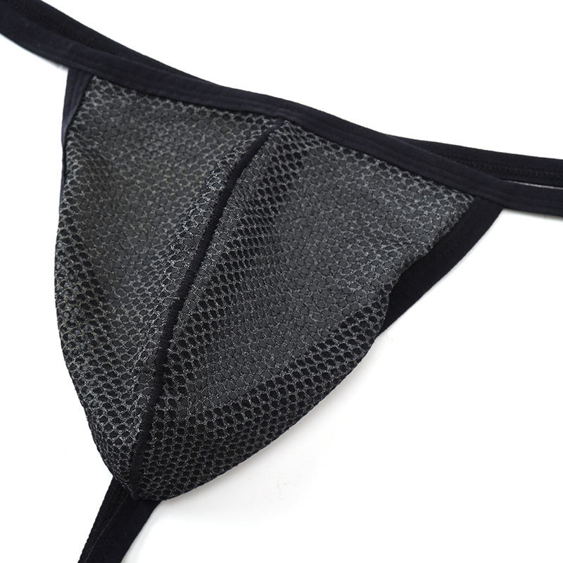 Ανδρικό νάιλον mesh thong – αναπνέει, χαμηλή μέση, 50D πλέξη, για όλες τις εποχές