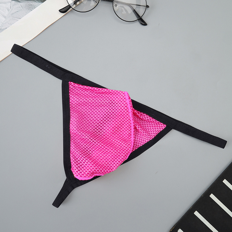 Ανδρικό νάιλον mesh thong – αναπνέει, χαμηλή μέση, 50D πλέξη, για όλες τις εποχές