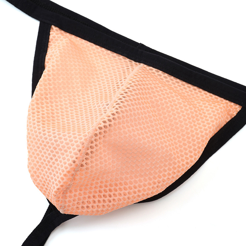 Ανδρικό νάιλον mesh thong – αναπνέει, χαμηλή μέση, 50D πλέξη, για όλες τις εποχές