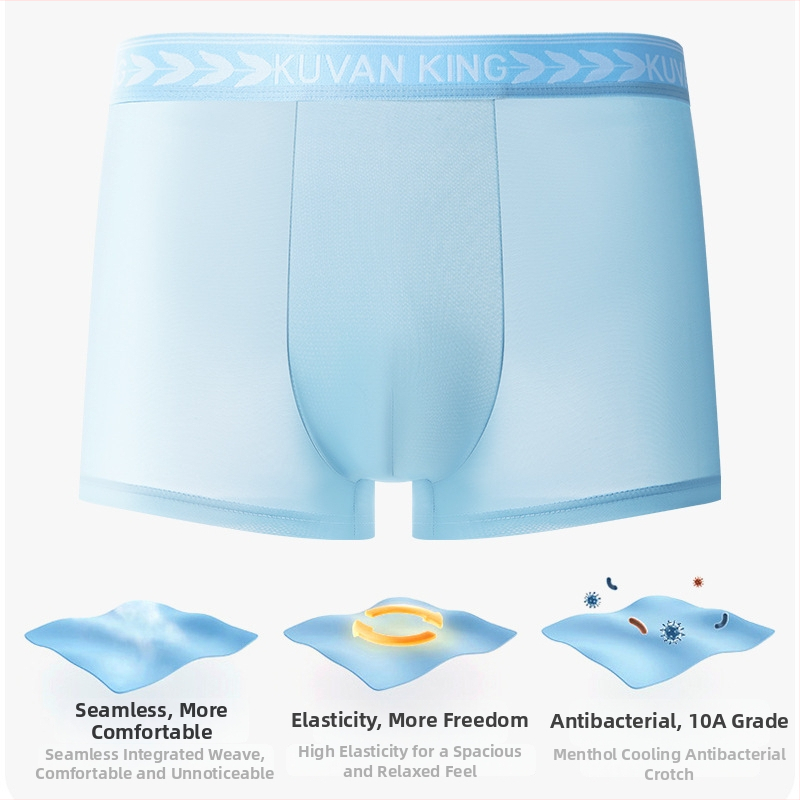 Pánske Ice Silk nohavičky, antibakteriálne, rýchloschnúce, priedušné, polyesterová tkanina