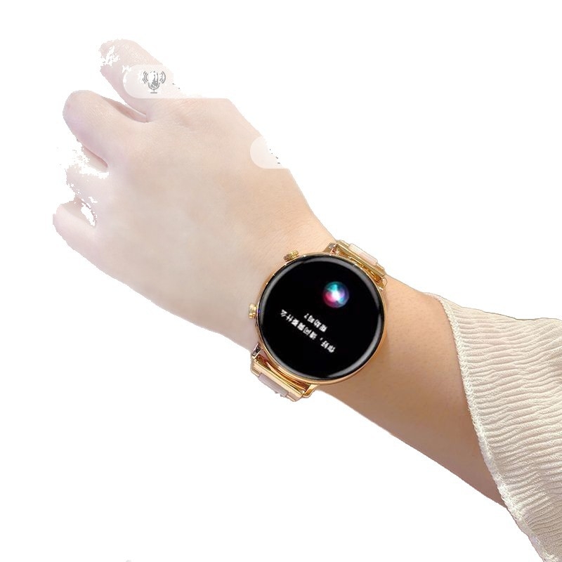 Ceas inteligent pentru femei cu numărător pași, monitorizare ritm cardiac, Bluetooth, Android compatibil, cadran oval