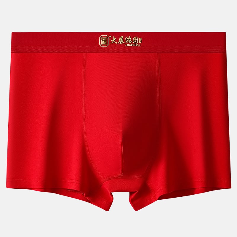 Férfi boxeralsó, lélegző pamutfonalból készült, középmagas derekú, antibakteriális, csúszásmentes