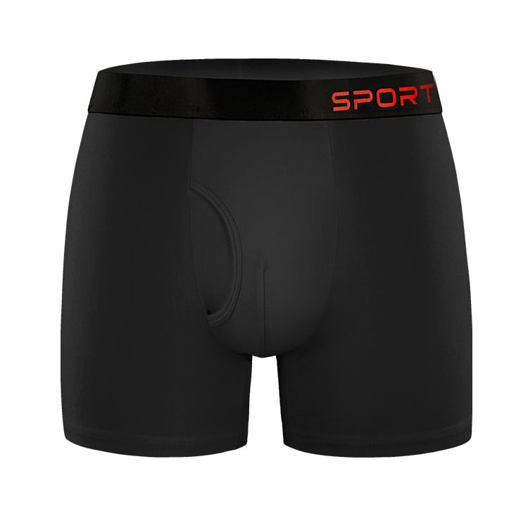 Meeste sportbokserid pikkusega pikendatud, hõõrdumise vastu, külgse avaga, hingav Milk Silk polüester, lameõmblused (polüester 90–95%, kootud)