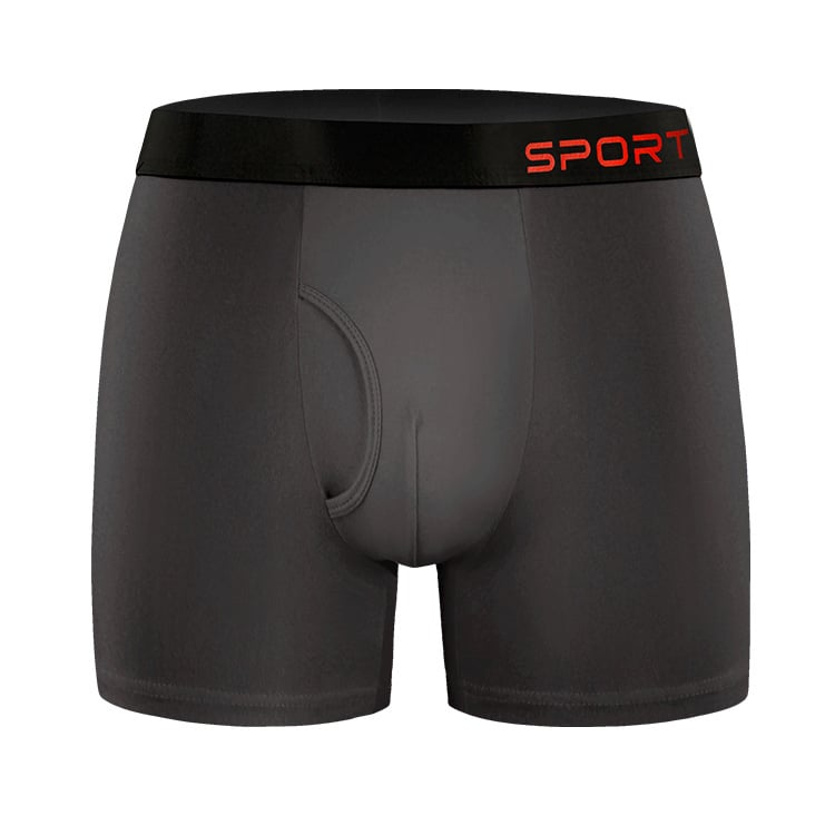 Meeste sportbokserid pikkusega pikendatud, hõõrdumise vastu, külgse avaga, hingav Milk Silk polüester, lameõmblused (polüester 90–95%, kootud)
