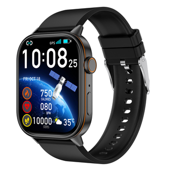 QX17 Smartwatch s Bluetooth volaním, GPS, monitorovanie zdravia, srdcový tep, sledovanie spánku a SpO2, viacjazyčná podpora