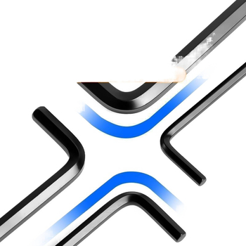 9 darabos hatszögletű kulcs készlet, L-alakú, belső hatszög fejű