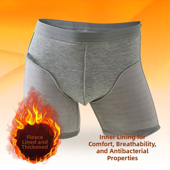 Meeste soojad puuvillased pikad aluspüksid, keskmise talje, antibakteriaalsed, sisemine puuvillane vooder