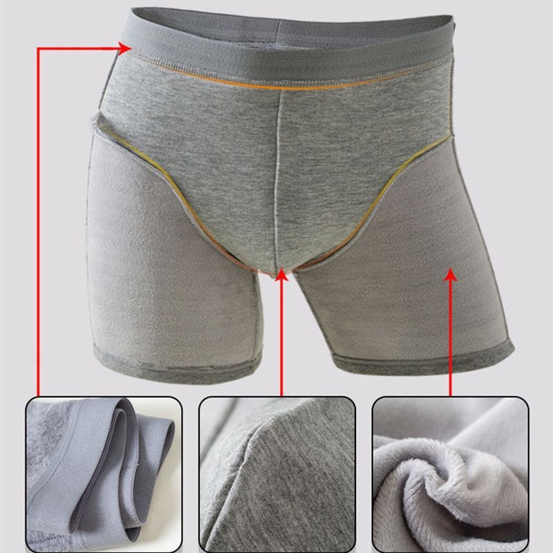 Meeste soojad puuvillased pikad aluspüksid, keskmise talje, antibakteriaalsed, sisemine puuvillane vooder