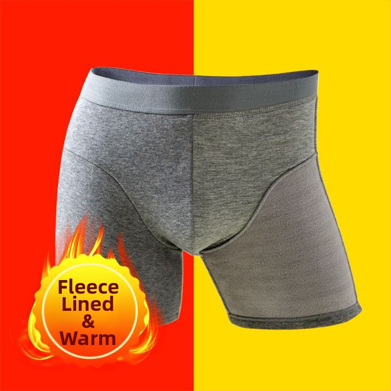 Meeste soojad puuvillased pikad aluspüksid, keskmise talje, antibakteriaalsed, sisemine puuvillane vooder