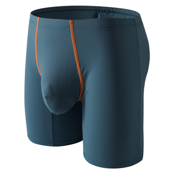 Boxeri Ice Silk pentru bărbați, picioare mai lungi, talie medie, din nylon, respirabili, uscare rapidă