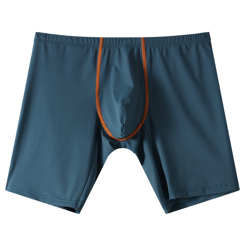 Boxeri Ice Silk pentru bărbați, picioare mai lungi, talie medie, din nylon, respirabili, uscare rapidă