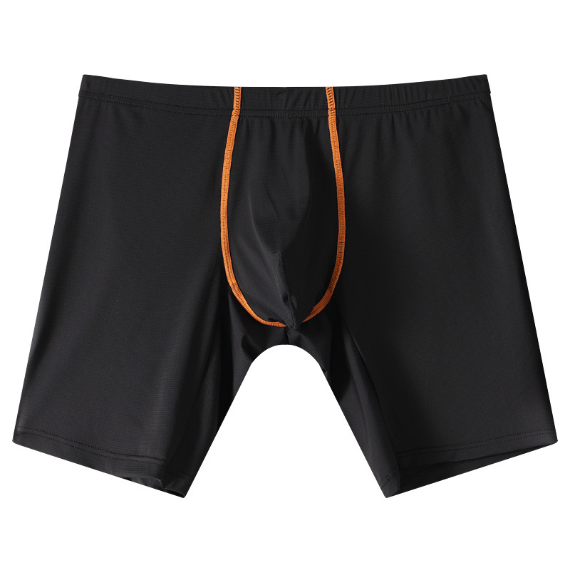Boxeri Ice Silk pentru bărbați, picioare mai lungi, talie medie, din nylon, respirabili, uscare rapidă