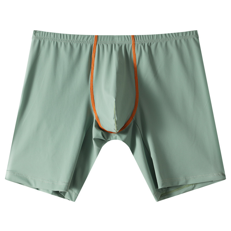 Boxeri Ice Silk pentru bărbați, picioare mai lungi, talie medie, din nylon, respirabili, uscare rapidă