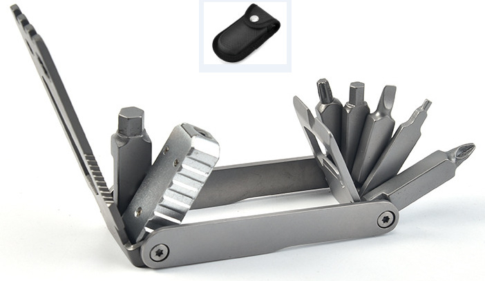 Többfunkciós kerékpár-szerszám (Anyag: rozsdamentes acél 420 + alumínium; Készlet: 1; Súly: 0,191 kg; Alkalmazás: kerékpár eszközök)