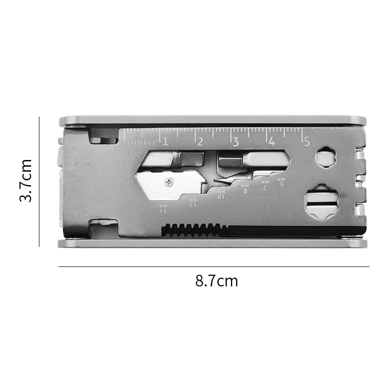 Többfunkciós kerékpár-szerszám (Anyag: rozsdamentes acél 420 + alumínium; Készlet: 1; Súly: 0,191 kg; Alkalmazás: kerékpár eszközök)