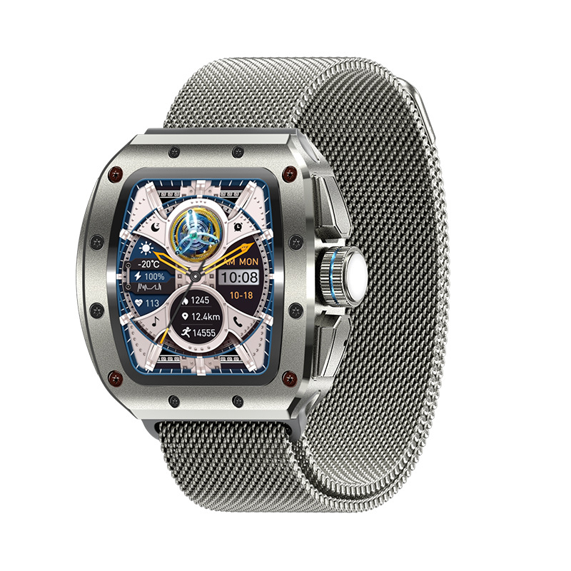 Ceas inteligent cu NFC, apeluri Bluetooth, monitorizare ritm cardiac și tensiune arterială, monitorizare somn