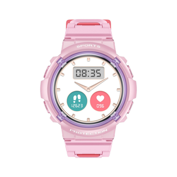 HT19 Ceas inteligent pentru copii cu ecran IPS rotund de 1,28, IP68 rezistent la apă, baterie 7–14 zile, monitorizare ritm cardiac și tensiune arterială, compatibil Android