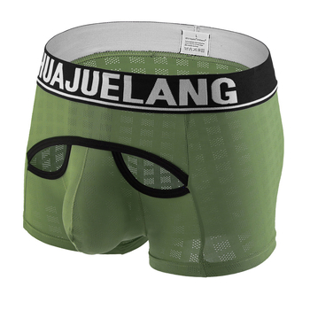 Meeste bokserid U-kujuline tasku, hingav võrk, nailonist materjal, madal Vöökoht