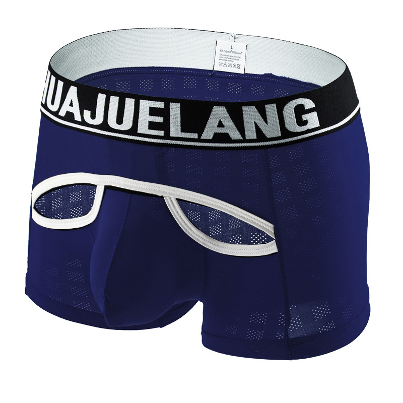 Meeste bokserid U-kujuline tasku, hingav võrk, nailonist materjal, madal Vöökoht