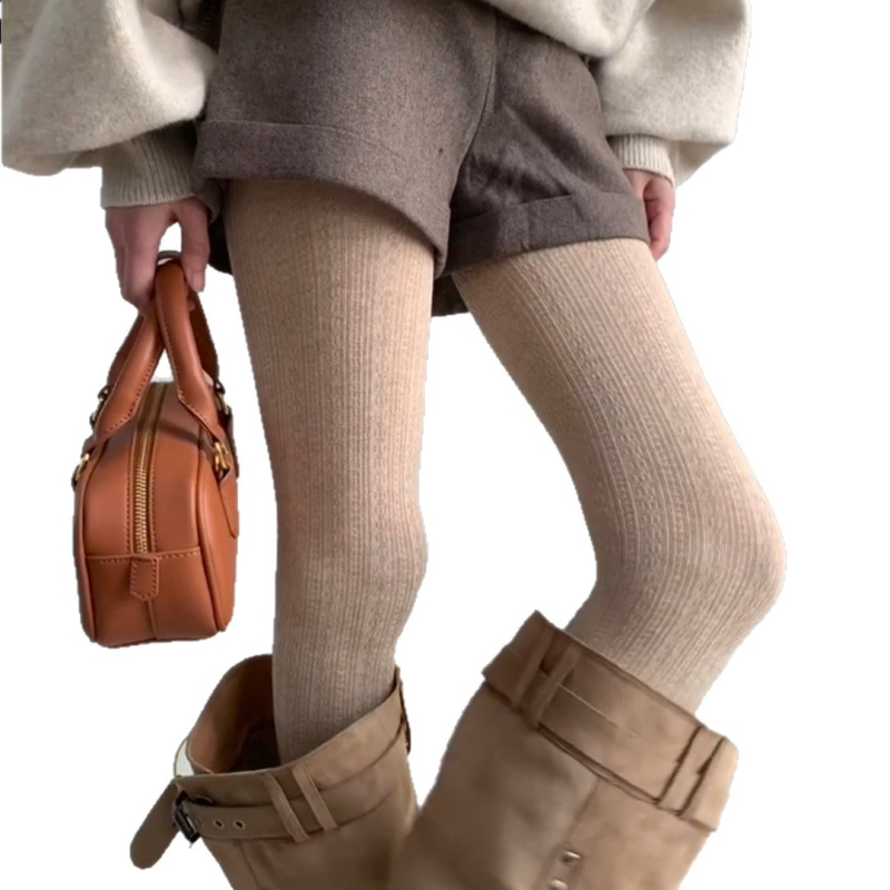 Pamukaste pantyhose srednje gustoće, jednofarbni uzorak, oblikuju tijelo, protiv klizanja, protiv trenja