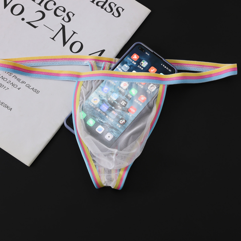 Ανδρικά στρινγκ με διχτυωτό ύφασμα, χαμηλή μέση, διαπνέον και αόρατο, νάιλον 80-90%, ύφανση 11-20d