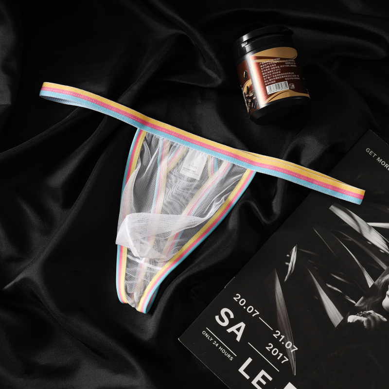 Ανδρικά στρινγκ με διχτυωτό ύφασμα, χαμηλή μέση, διαπνέον και αόρατο, νάιλον 80-90%, ύφανση 11-20d