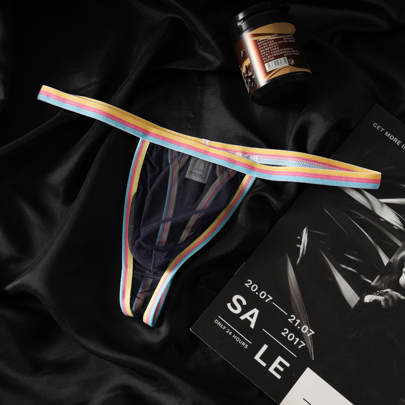 Ανδρικά στρινγκ με διχτυωτό ύφασμα, χαμηλή μέση, διαπνέον και αόρατο, νάιλον 80-90%, ύφανση 11-20d