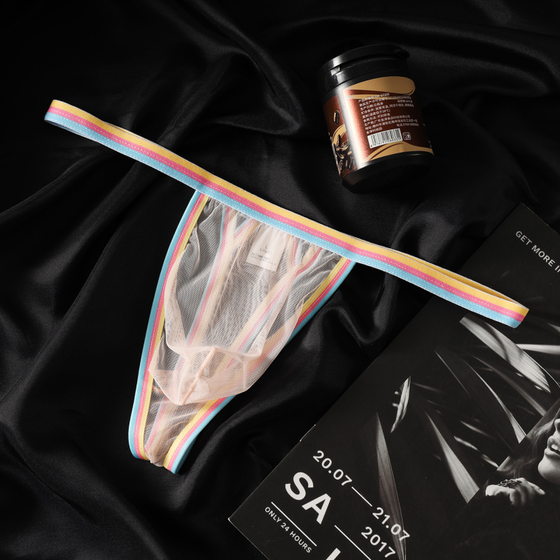 Ανδρικά στρινγκ με διχτυωτό ύφασμα, χαμηλή μέση, διαπνέον και αόρατο, νάιλον 80-90%, ύφανση 11-20d