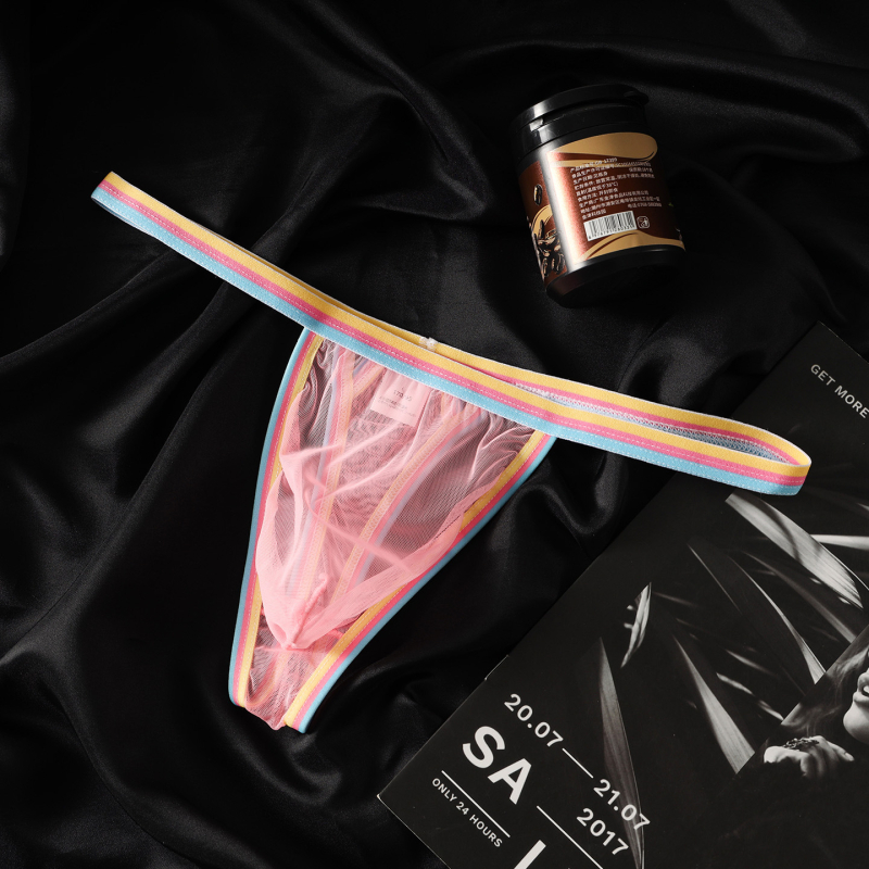 Ανδρικά στρινγκ με διχτυωτό ύφασμα, χαμηλή μέση, διαπνέον και αόρατο, νάιλον 80-90%, ύφανση 11-20d