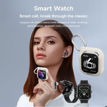 D8Pro Pametni sat s TWS slušalicama, NFC, praćenje zdravlja: otkucaji srca, krvni tlak, kisik u krvi, Bluetooth pozivi