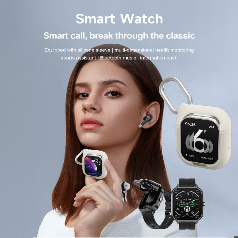 D8Pro Pametni sat s TWS slušalicama, NFC, praćenje zdravlja: otkucaji srca, krvni tlak, kisik u krvi, Bluetooth pozivi