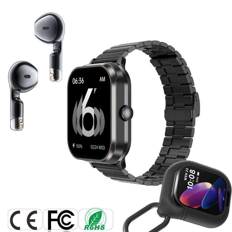 D8Pro Pametni sat s TWS slušalicama, NFC, praćenje zdravlja: otkucaji srca, krvni tlak, kisik u krvi, Bluetooth pozivi