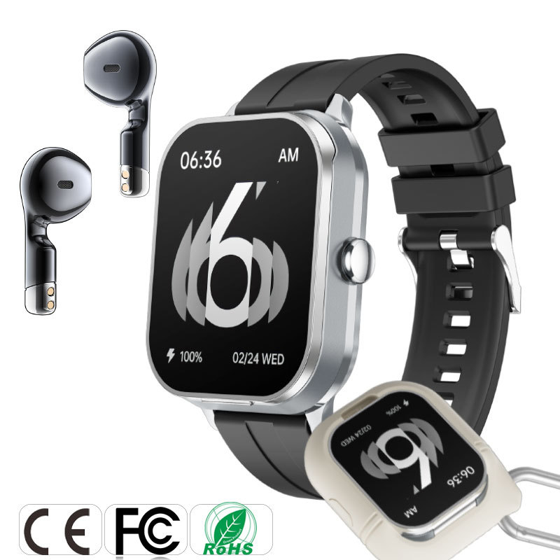 D8Pro Pametni sat s TWS slušalicama, NFC, praćenje zdravlja: otkucaji srca, krvni tlak, kisik u krvi, Bluetooth pozivi