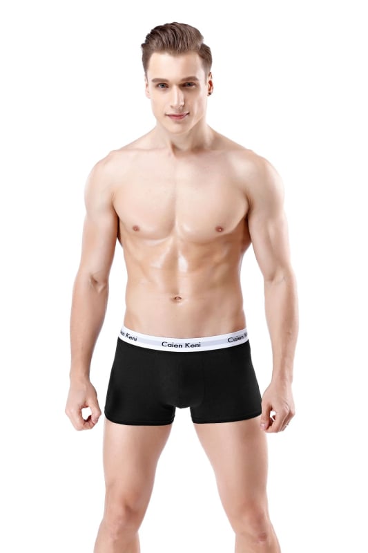 Boxeri bărbați din bumbac, respirabili, talie mijlocie, 95% bumbac