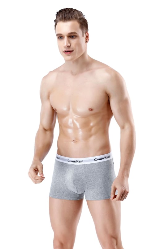 Boxeri bărbați din bumbac, respirabili, talie mijlocie, 95% bumbac